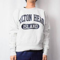 画像2: 90's The Cotton Exchange USA製 REVERSE WEAVE TYPE "HILTON HEAD" プリントスウェット S (2)