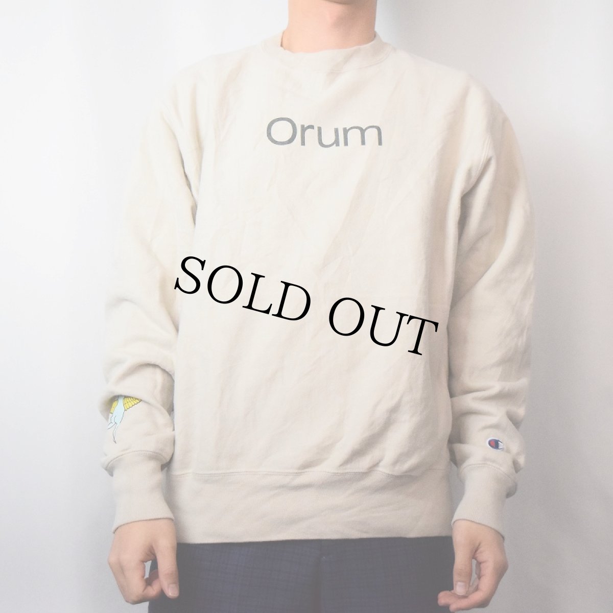 画像2: Champion REVERSE WEAVE "Orum" キャラクタープリントスウェット M (2)