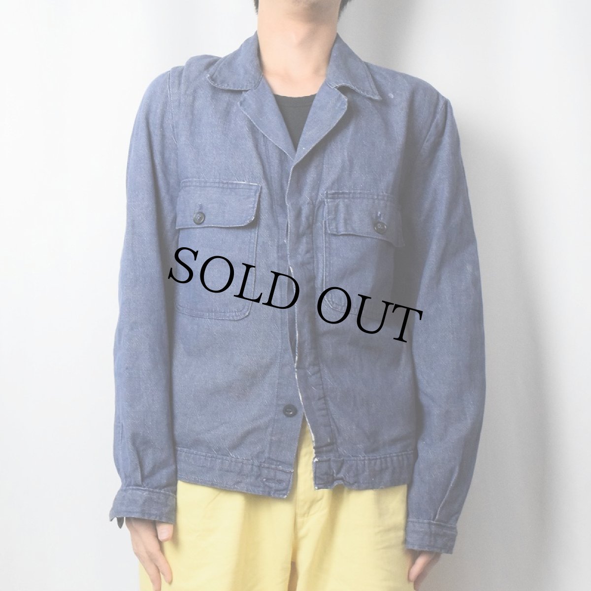 画像2: 〜60's EURO KLM KLEDING コットンワークジャケット SIZE102 (2)