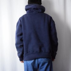 画像3: 90's CAMBER USA製 刺繍入り スウェットフーディー NAVY L (3)