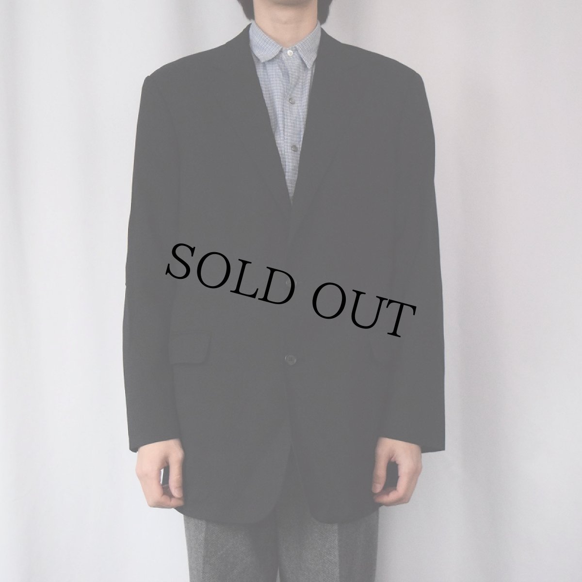 画像2: 〜90's Brooks Brothers CANADA製 "BROOKSEASE" ウールテーラードジャケット NAVY SIZE42L (2)