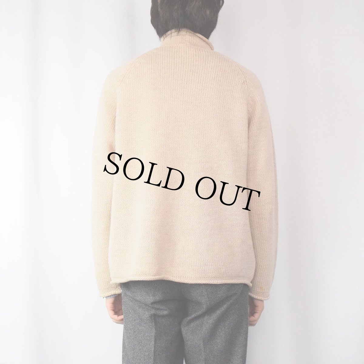 画像3: J.CREW ロールネック ウールニットセーター L (3)