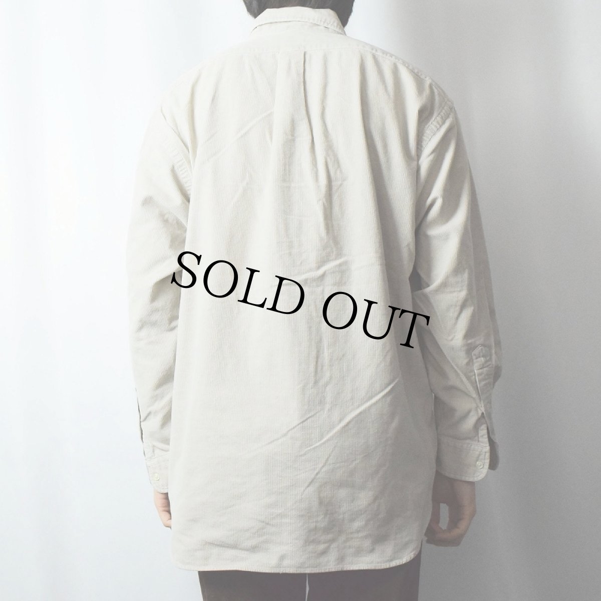 画像3: POLO Ralph Lauren ロゴ刺繍 コーデュロイボタンダウンシャツ L (3)