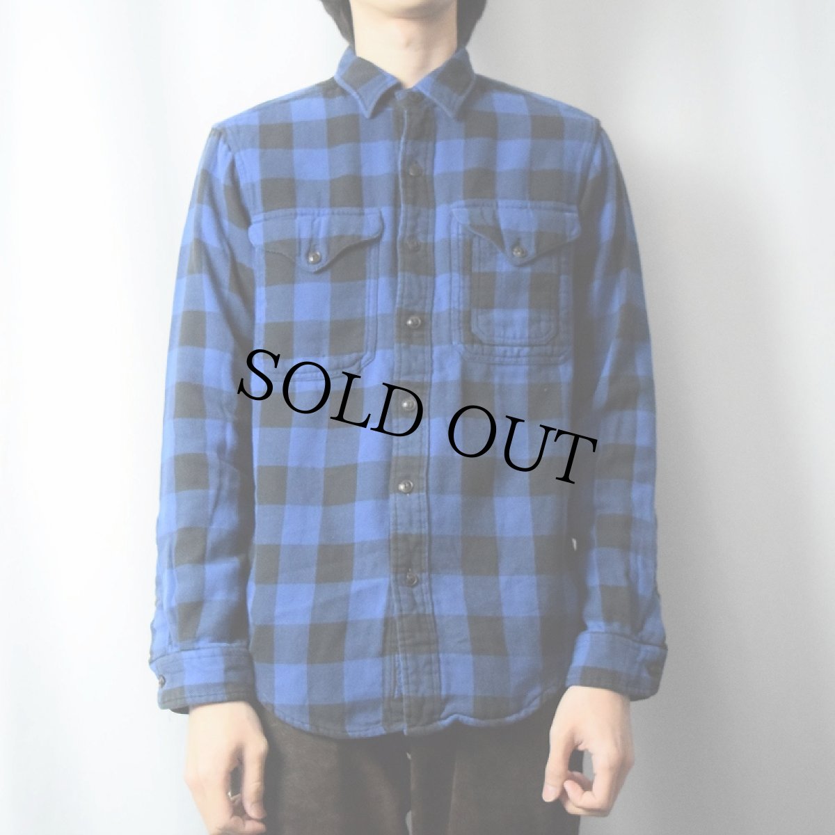 画像2: POLO Ralph Lauren バッファローチェック柄 ヘビーネルシャツ M (2)