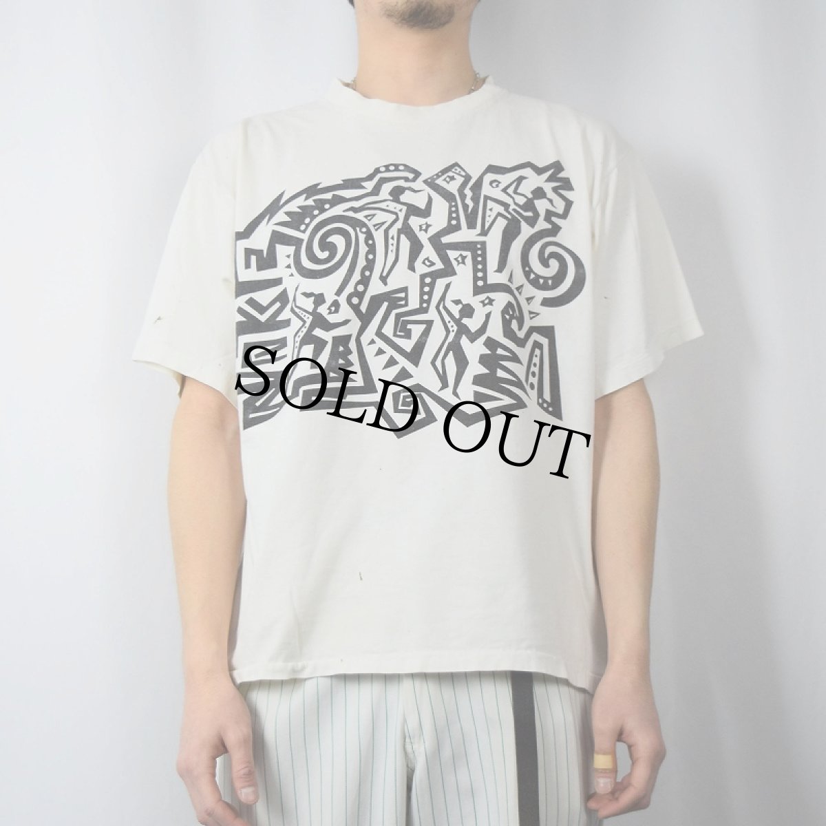 画像2: 90's NIKE 銀タグ USA製 アートプリントTシャツ M (2)