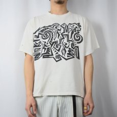 画像2: 90's NIKE 銀タグ USA製 アートプリントTシャツ M (2)