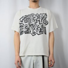 画像2: 90's NIKE 銀タグ USA製 アートプリントTシャツ M (2)