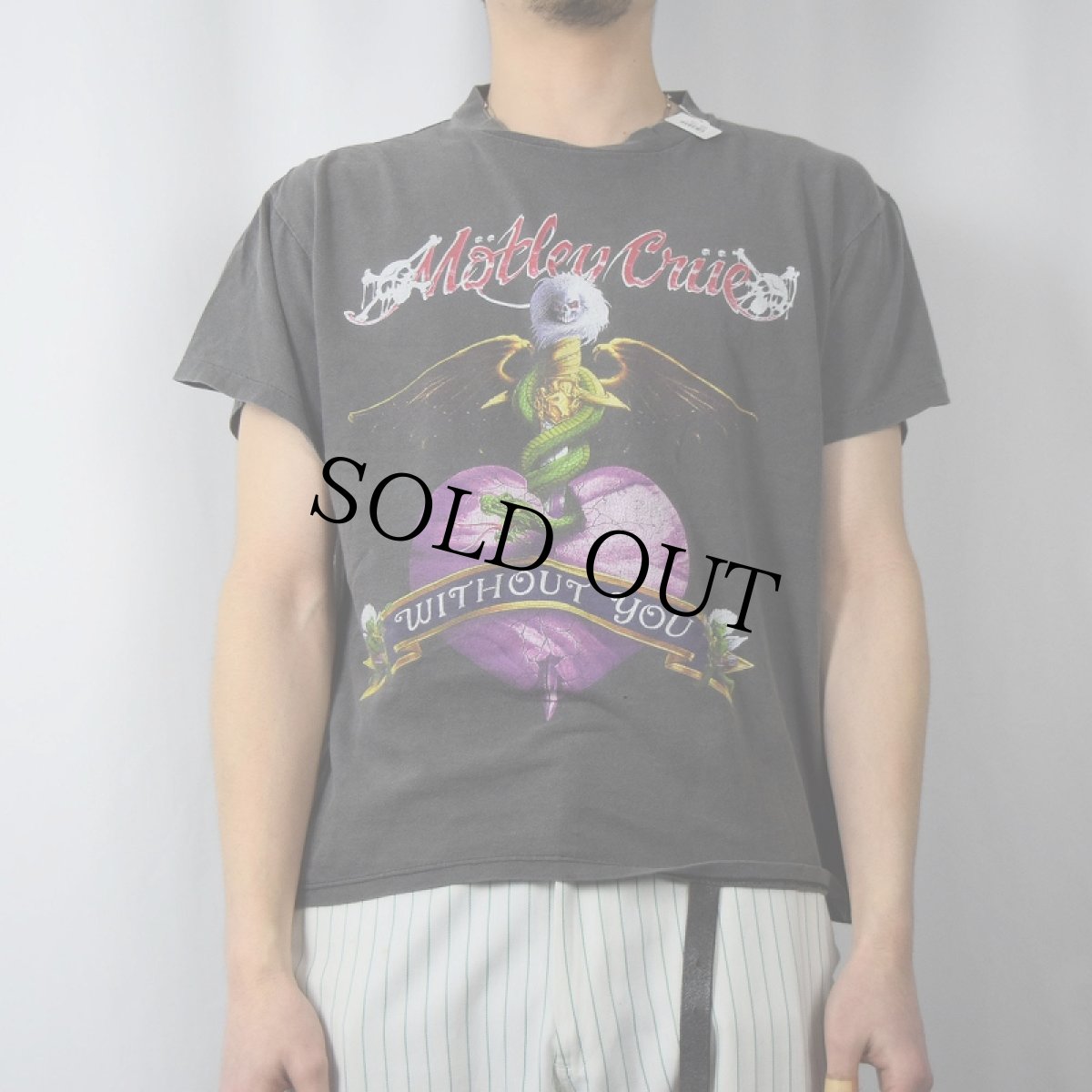画像3: 90's Motley Crue "Dr.Feelgood" ヘヴィメタルバンドアルバムTシャツ (3)