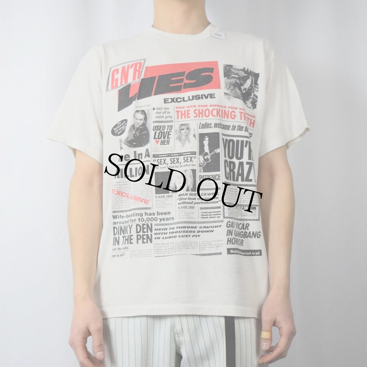 画像3: 1988 GUNS N' ROSES USA製 "GN'R Lies" ロックバンドアルバムTシャツ XL (3)