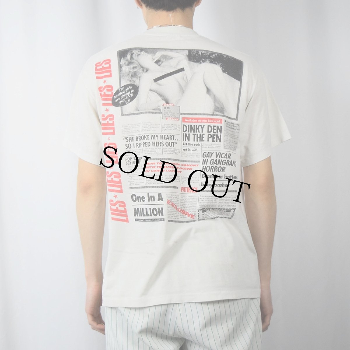 画像4: 1988 GUNS N' ROSES USA製 "GN'R Lies" ロックバンドアルバムTシャツ XL (4)