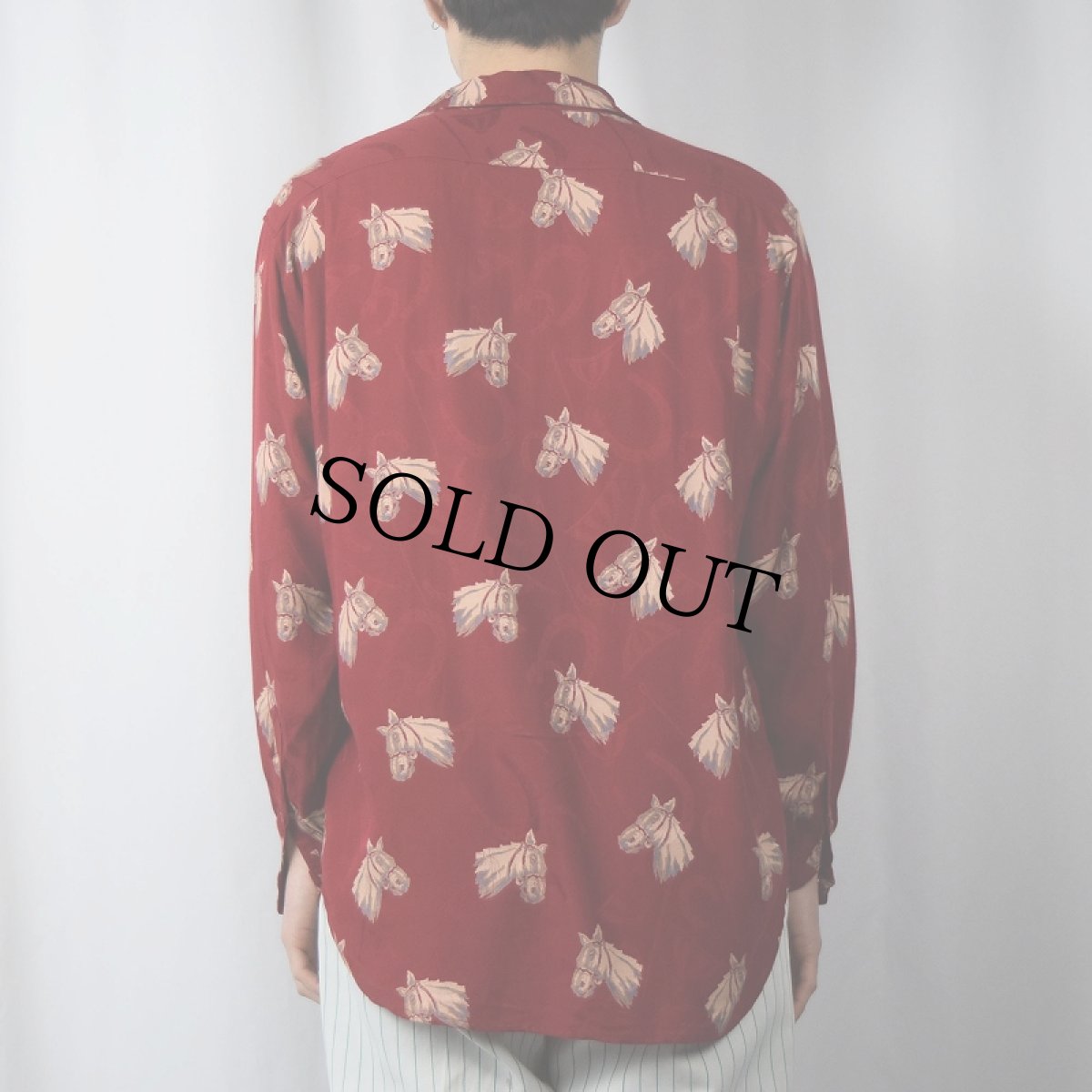 画像3: POLO Ralph Lauren 馬柄 オープンカラーレーヨンシャツ SIZE10 (3)