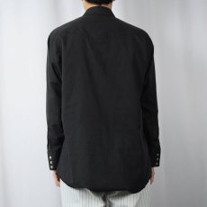 画像3: 【SALE】 80's Wrangler USA製 "COWBOY CUT" コットン×ポリエステル ウエスタンシャツ BLACK SIZE16 1/2 (3)