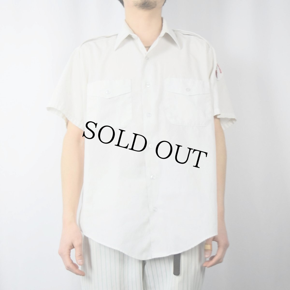 画像3: 70's Flying Cross USA製 "ALZAFAR  HILL COUNTRY SHRINE CLUB" フリーメイソン チェーン刺繍 ワークシャツ SIZE16 (3)