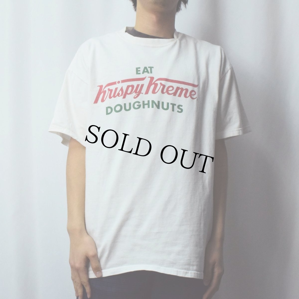 画像2: Krispy Kreme Doughnuts ドーナツショップ ロゴプリントTシャツ L (2)