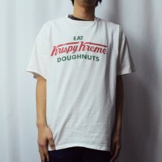 画像2: Krispy Kreme Doughnuts ドーナツショップ ロゴプリントTシャツ L (2)