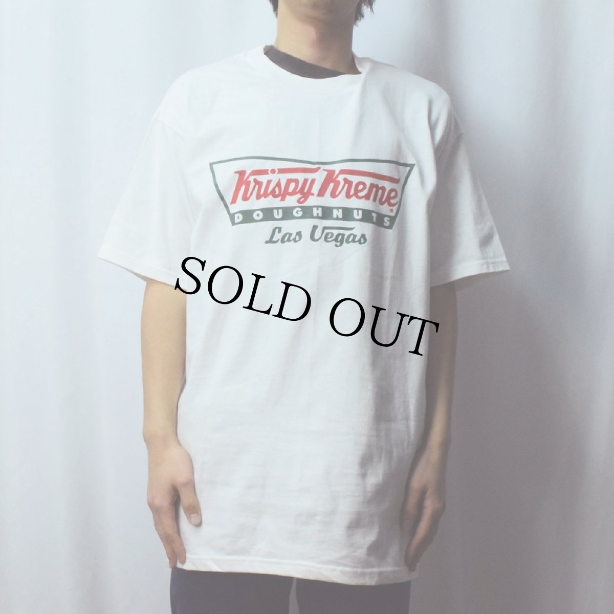 画像2: Krispy Kreme Doughnuts ドーナツショップ ロゴプリントTシャツ DEADSTOCK L (2)