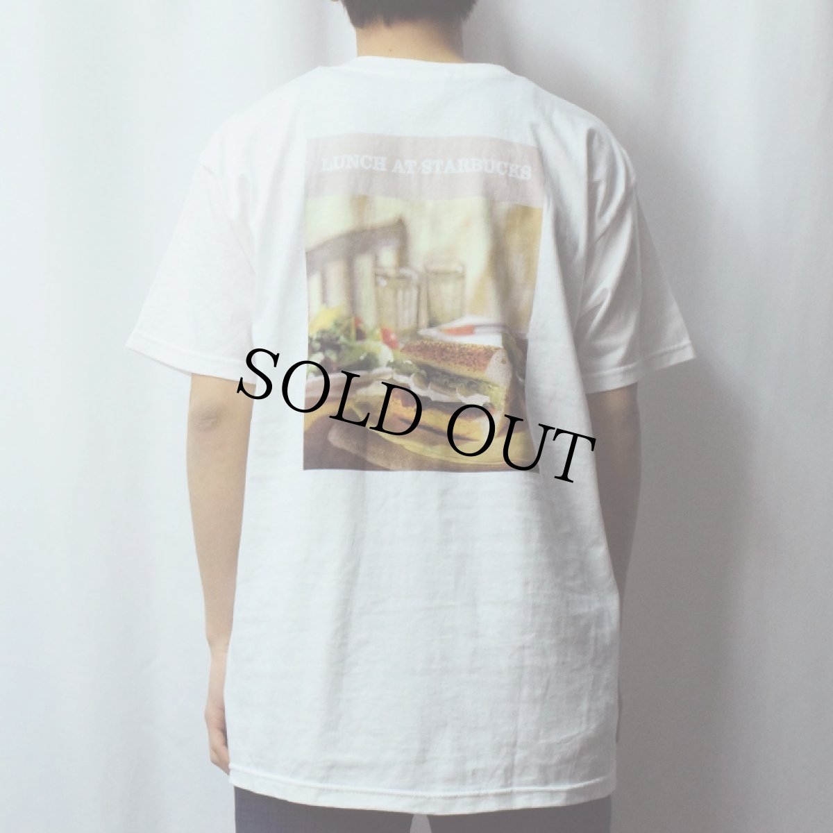 画像4: STARBUCKS COFFE "LUNCH AT STARBUCKS" フォトプリントTシャツ L (4)
