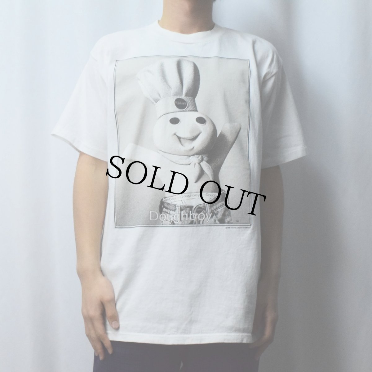 画像2: 90's Pillsbury Doughboy USA製 キャラクターパロディTシャツ L (2)