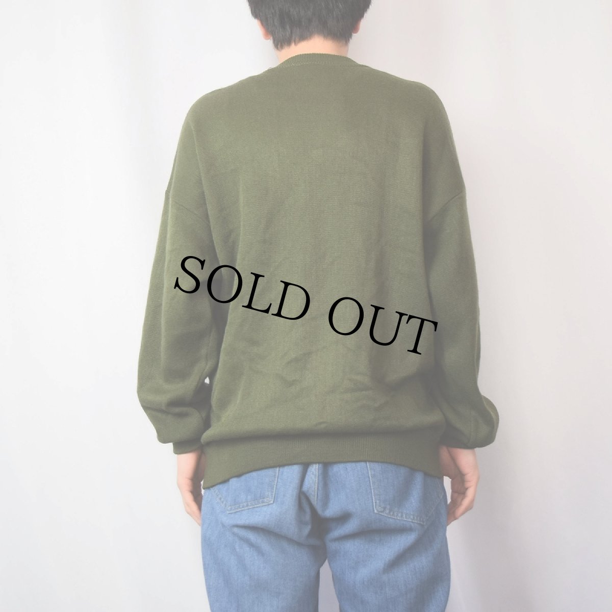 画像3: 80's CHEMISE LACOSTE ロゴワッペン アクリルニットカーディガン M (3)