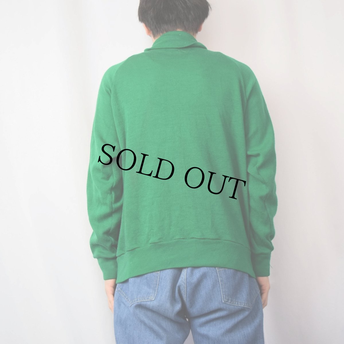 画像3: 70〜80's JC penny "Tennis Apparel" アクリルニットジップジャケット M (3)