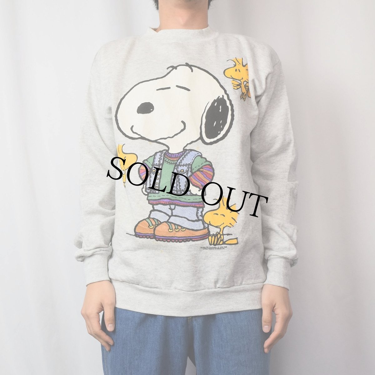 画像2: 90's PEANUTS SNOOPY USA製 キャラクタープリントスウェット L (2)