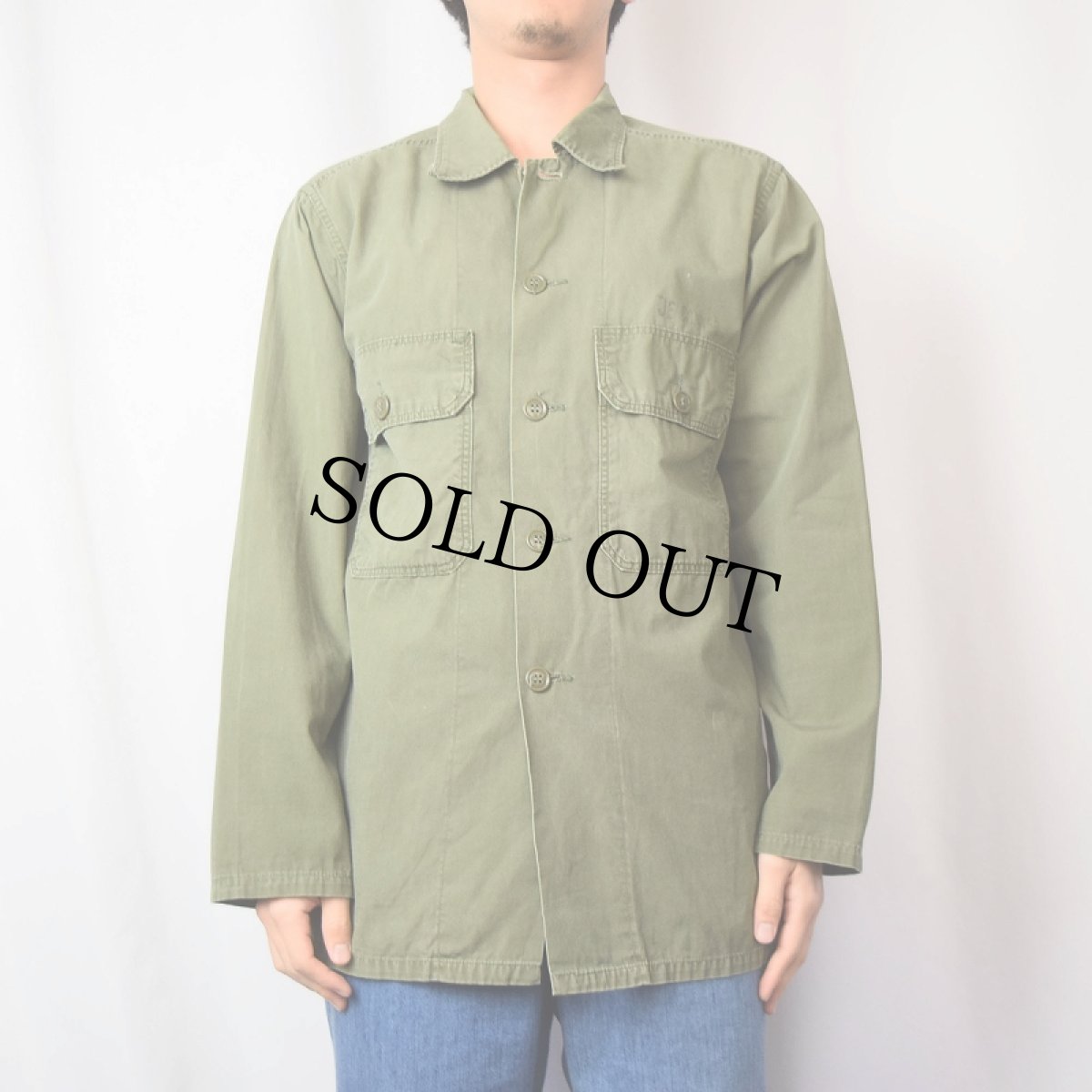 画像2: 60's U.S.ARMY ポプリン ユーティリティシャツ 2nd (2)