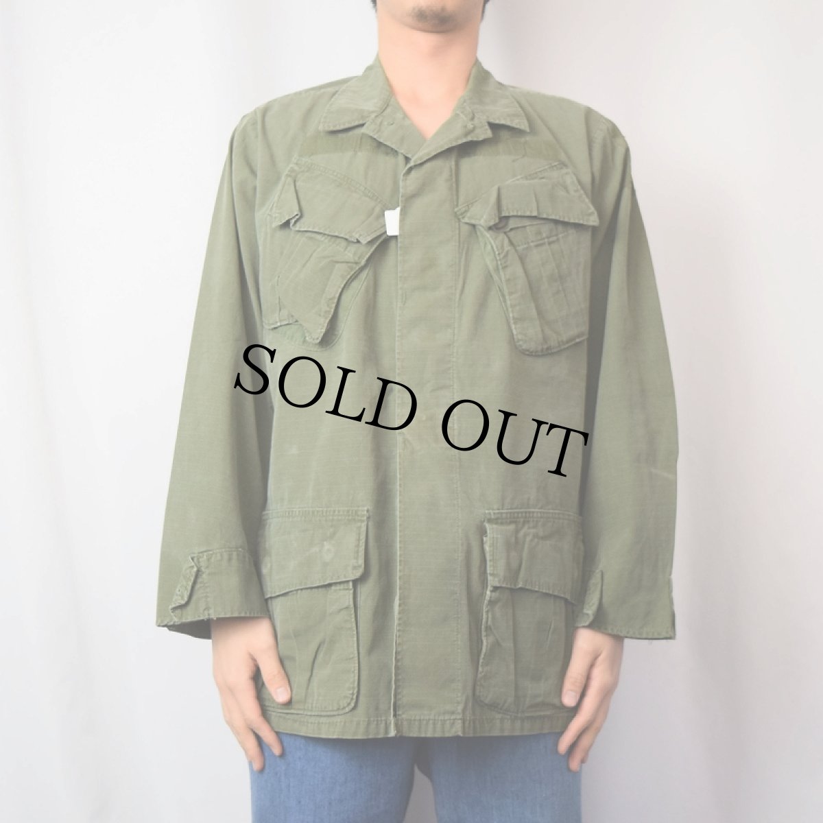 画像2: 70's U.S.ARMY ジャングルファティーグジャケット 5th SMALL-REGULAR (2)