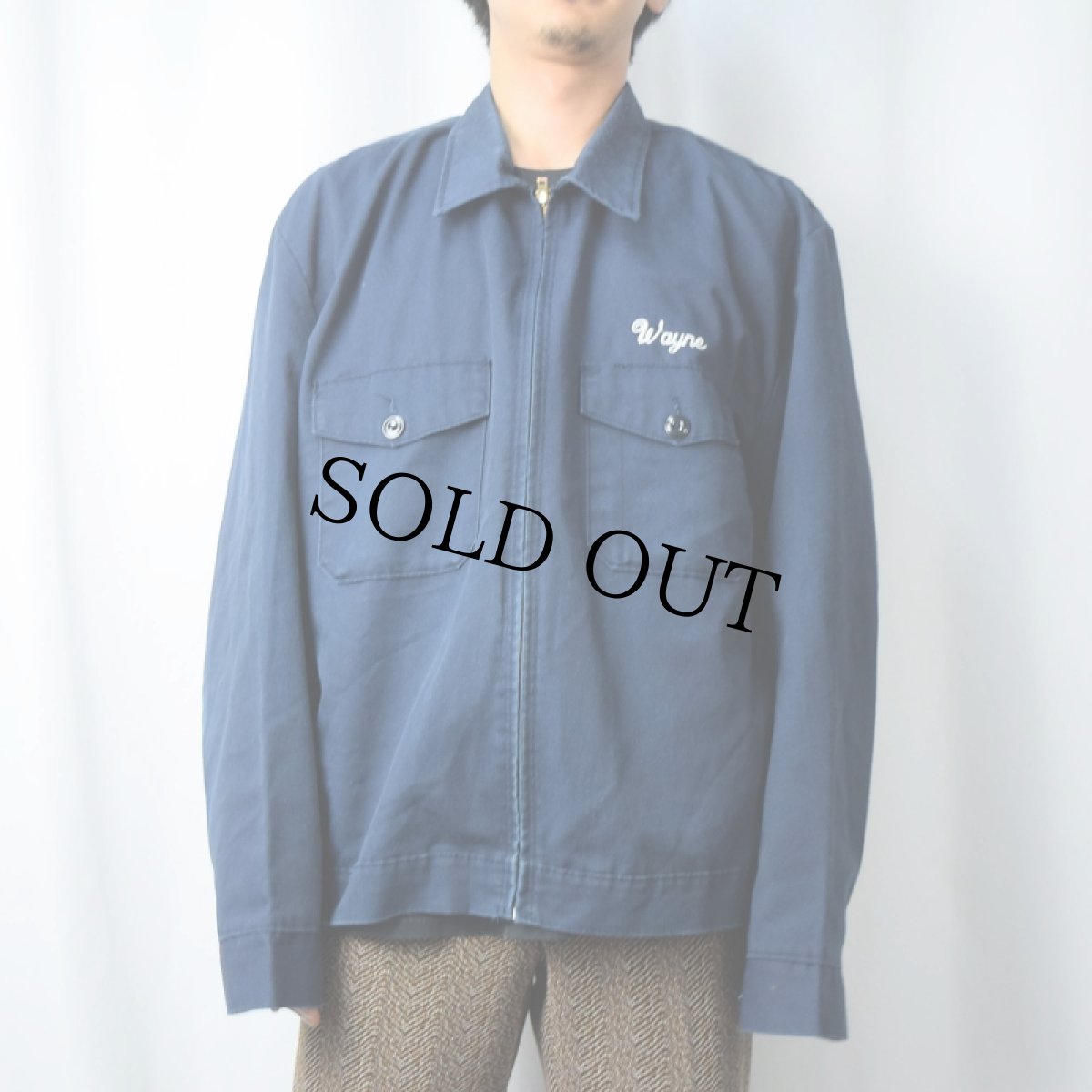 画像3: 80〜90's Ford USA製 自動車メーカー ライナー付き ロゴ刺繍ワークジャケット SIZE3 (3)