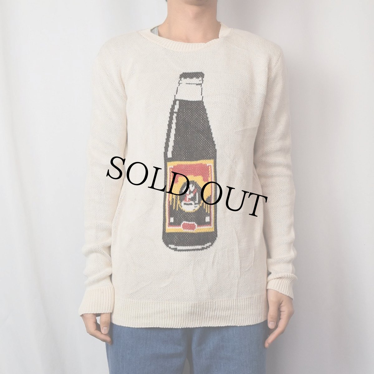 画像2: Manhattan Special 飲料メーカー 柄編み ジャガードニットセーター (2)