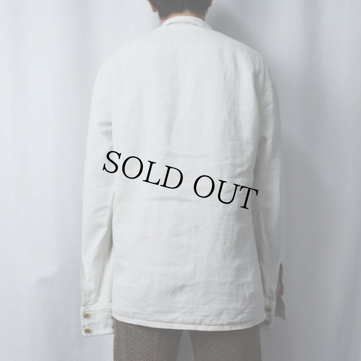 画像3: スタンドカラー リネンジャケット (3)