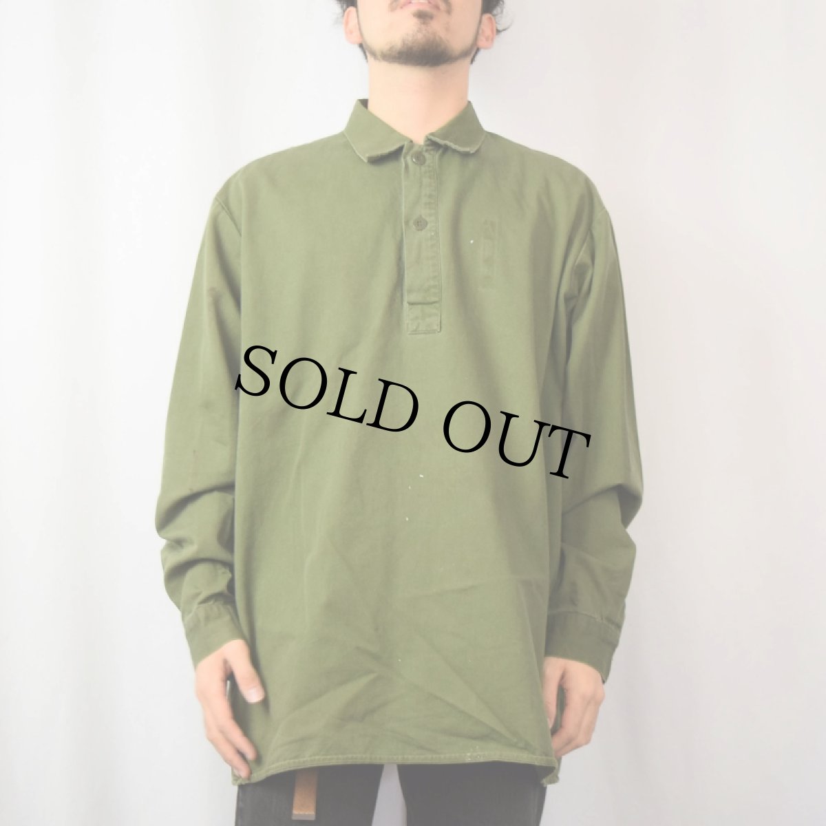 画像2: 80's スウェーデン軍 M-55 プルオーバーシャツ SIZE45 (2)