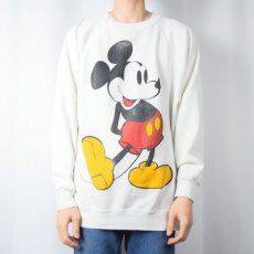 画像2: 80〜90's Disney MICKEY MOUSE USA製 キャラクタープリント ラグランスウェット XXXXL (2)