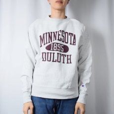 画像2: Champion REVERSE WEAVE "MINNESOTA DULUTH" プリントスウェット M (2)