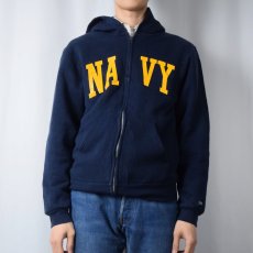 画像2: SOFEE "NAVY" スウェットジップパーカー NAVY M (2)