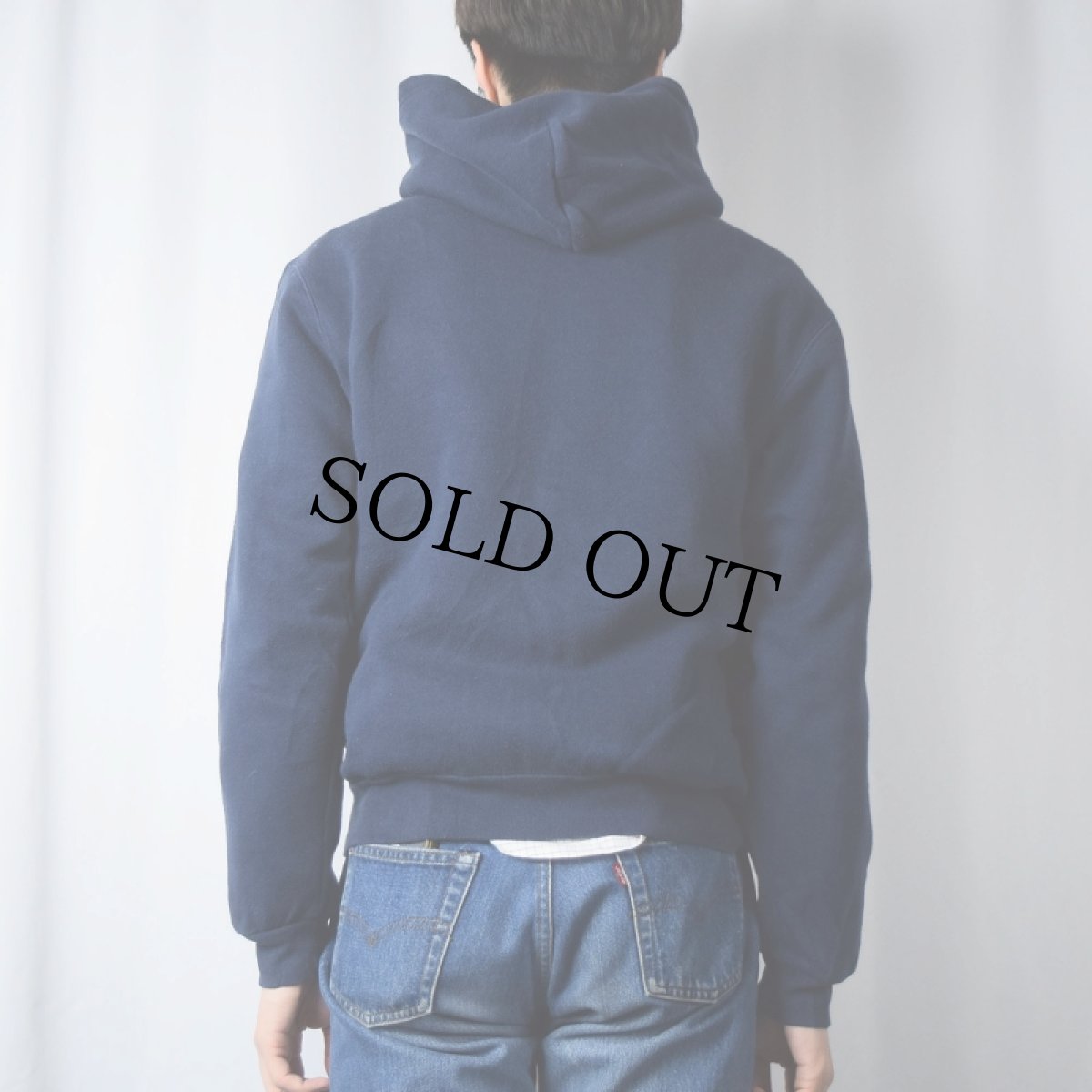 画像3: SOFEE "NAVY" スウェットジップパーカー NAVY M (3)