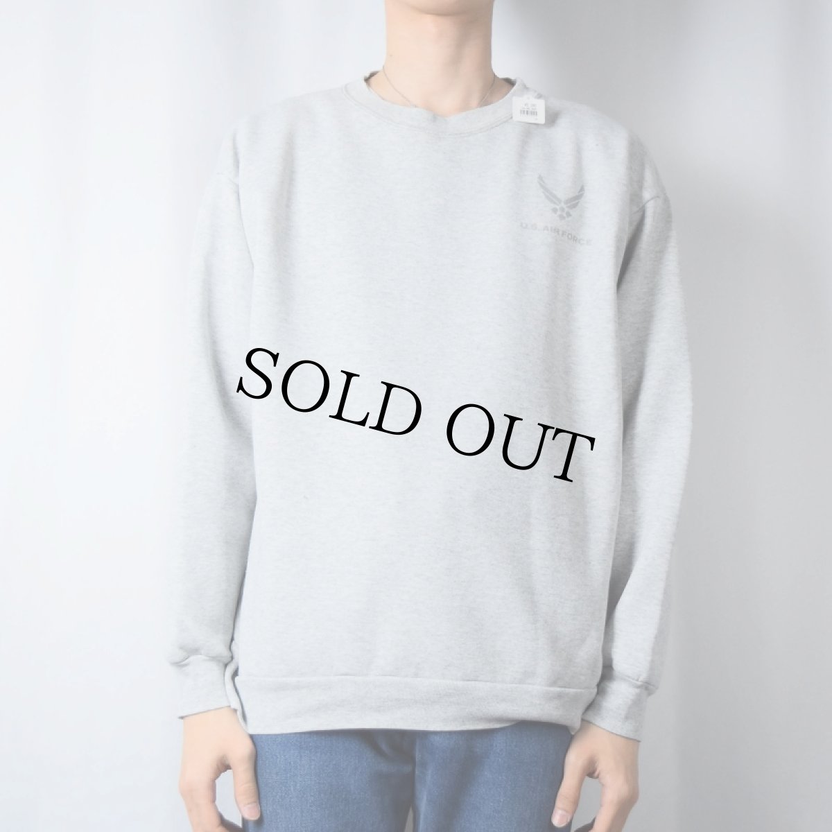 画像3: 90's U.S.AIR FORCE USA製 リフレクタープリントスウェット L (3)