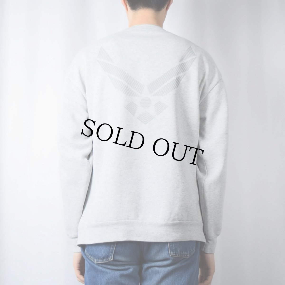 画像4: 90's U.S.AIR FORCE USA製 リフレクタープリントスウェット L (4)