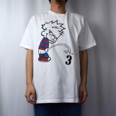 画像2: 90's Calvin and Hobbes USA製 キャラクタープリントTシャツ XL (2)
