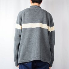 画像3: 2000's GAP ラインデザイン ロールネックコットンニットセーター XXL (3)