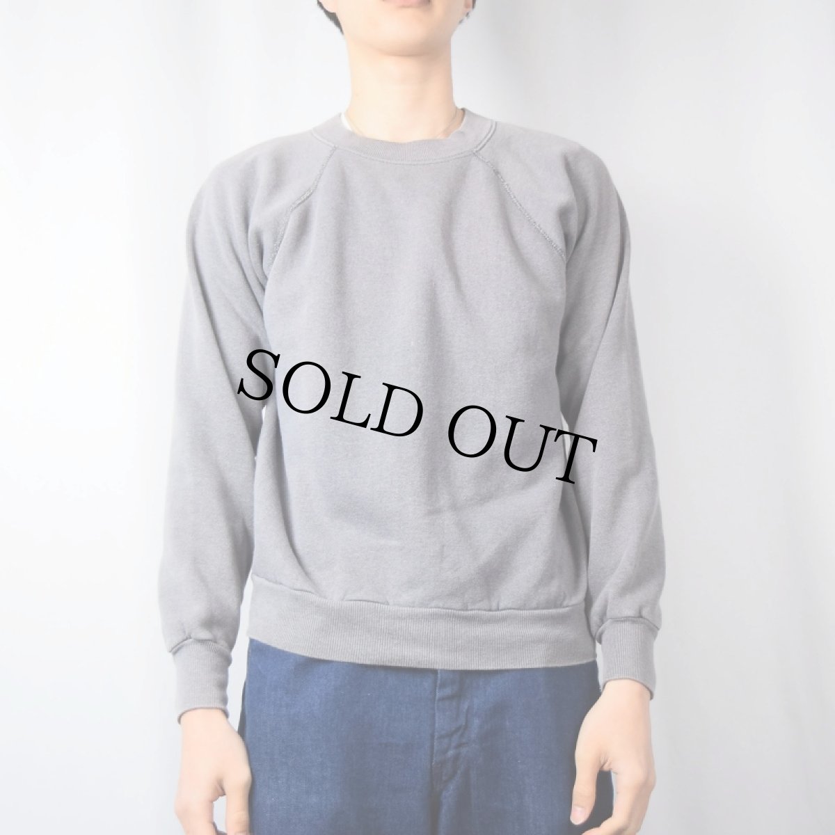 画像2: 80's Pannill USA製 無地ラグランスウェット L (2)