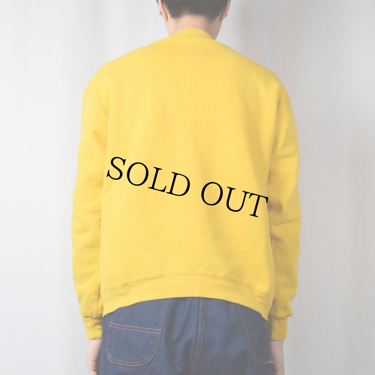 画像3: 80's RUSSEL ATHELETIC USA製 前V 無地スウェット L (3)