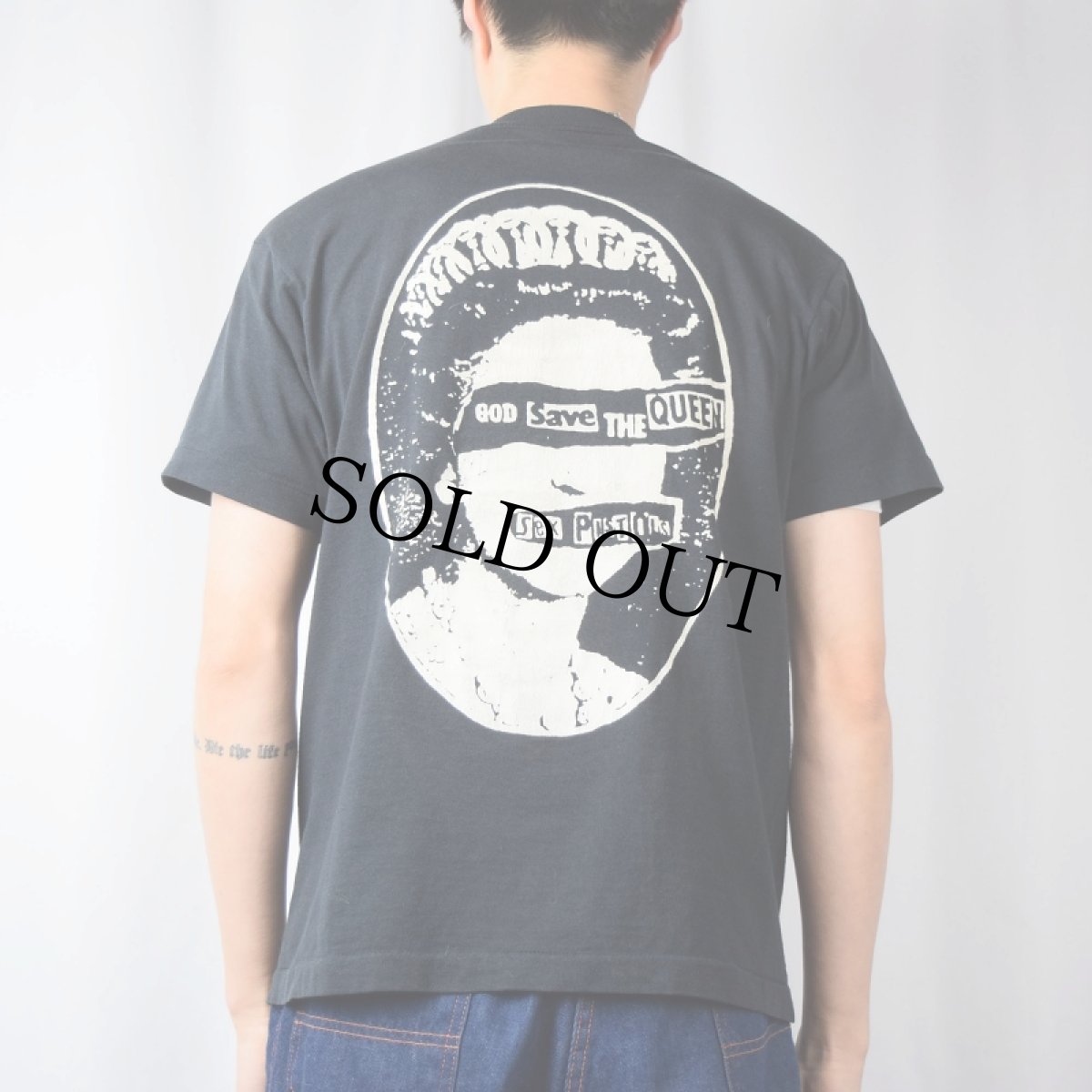 画像4: 80's Sex Pistols USA製 "God Save the Queen" パンクロックバンドTシャツ BLACK XL (4)