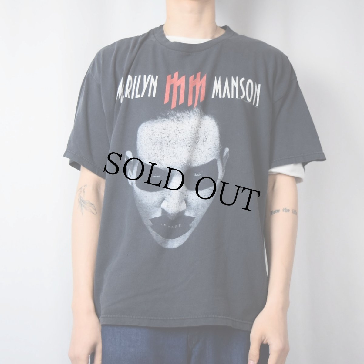 画像3: 2003 MARILYN MANSON ロックバンドツアーTシャツ BLACK (3)