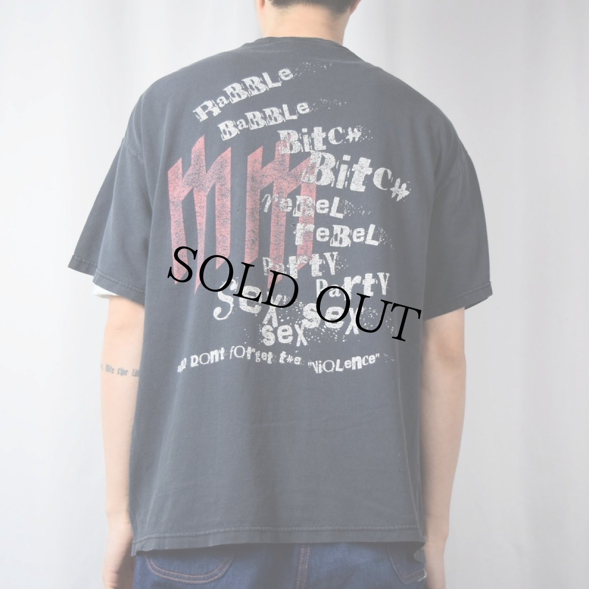 画像4: 2003 MARILYN MANSON ロックバンドツアーTシャツ BLACK (4)