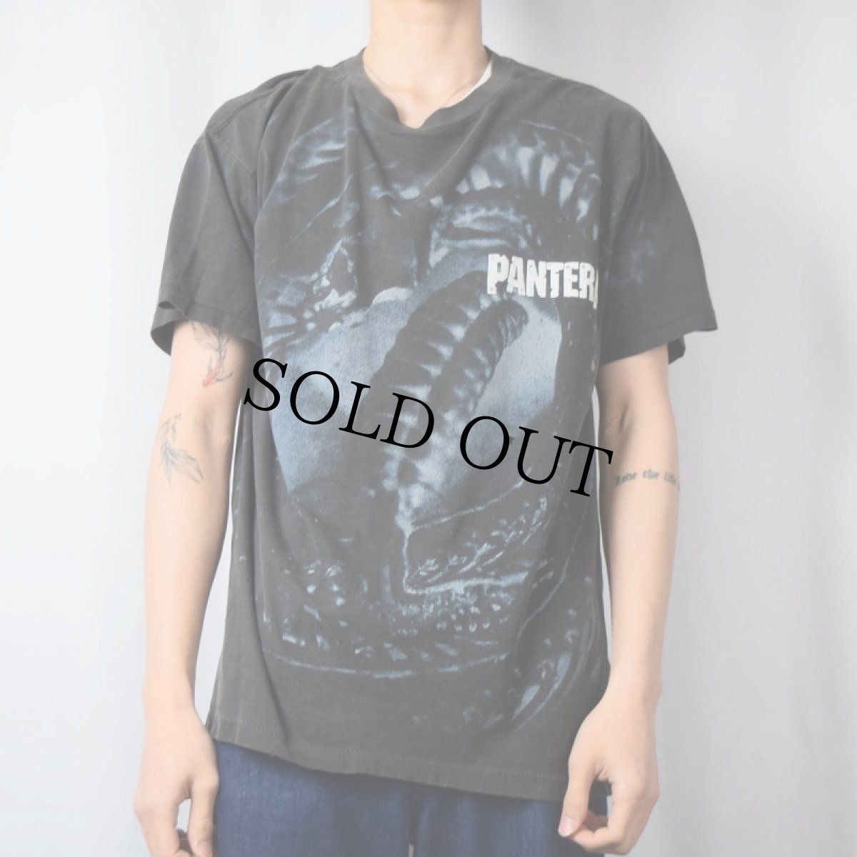 画像3: 90's PANTERA USA製 ヘヴィメタルバンド 大判プリントTシャツ BLACK XL (3)