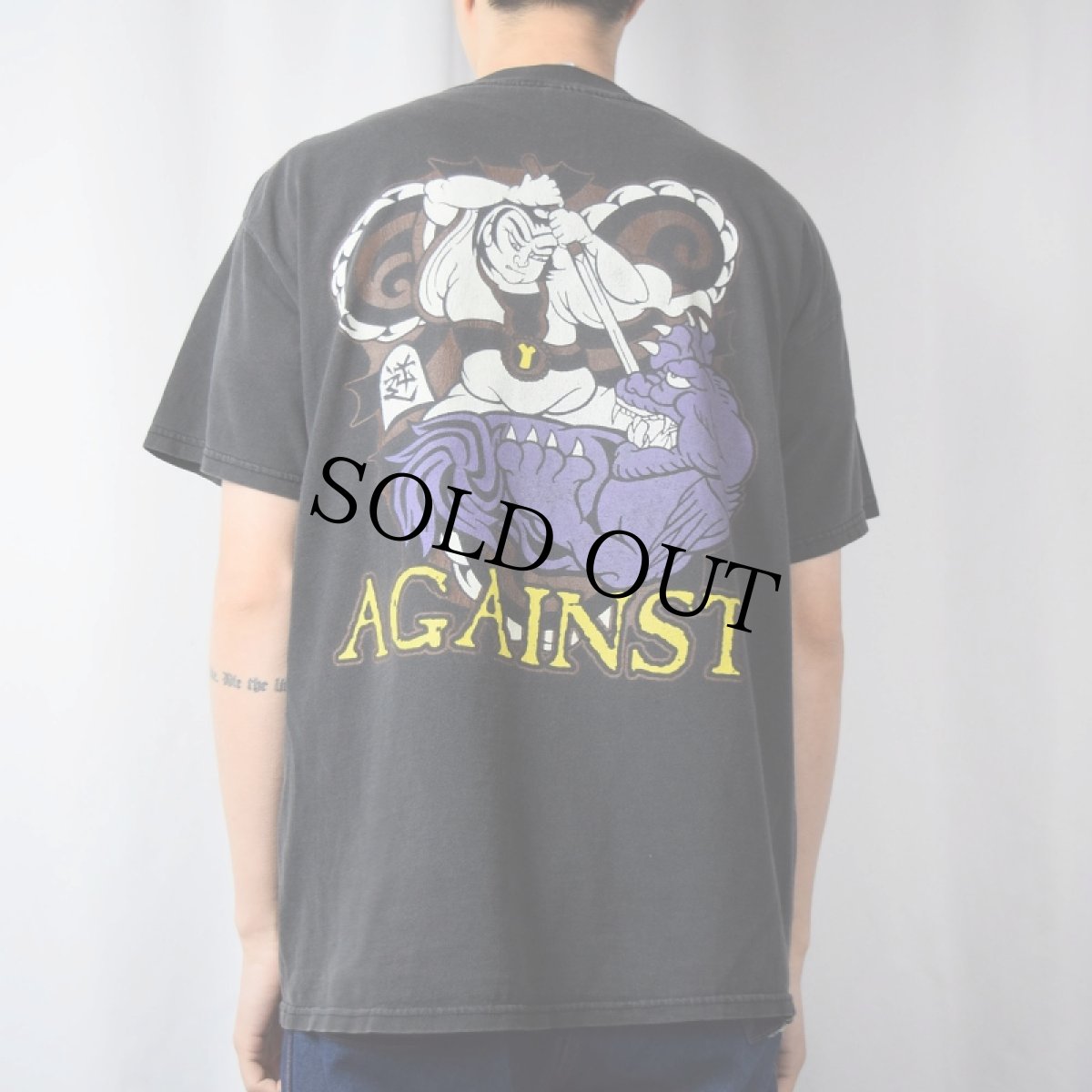 画像4: 90's SEPULTURA "AGAINST" ヘヴィメタルバンドTシャツ BLACK XL (4)