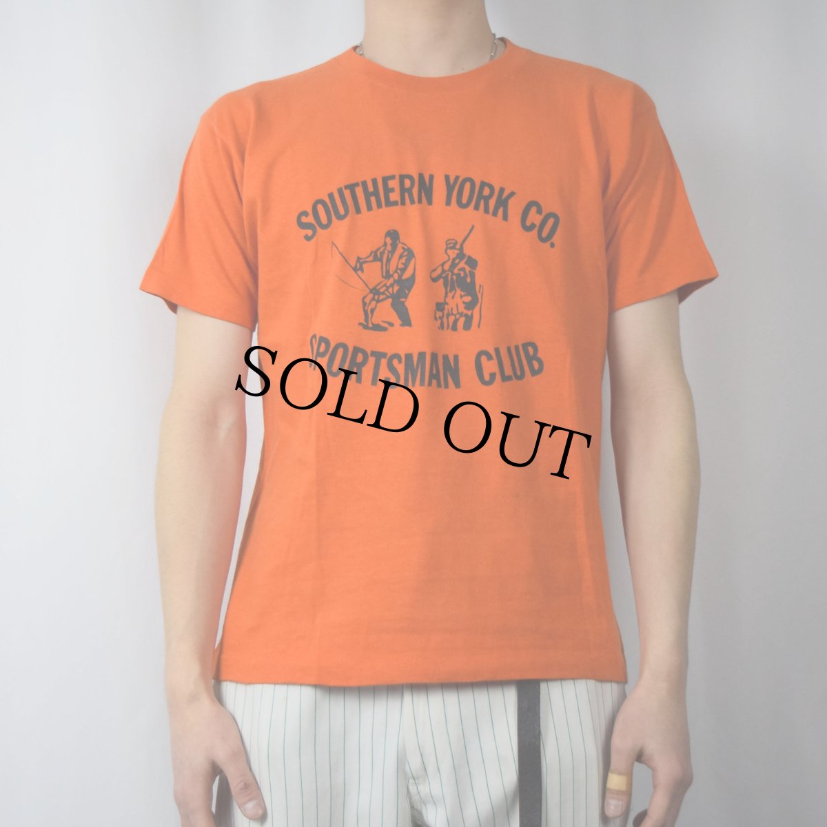 画像3: 70's Champion バータグ USA製 "SOUTHERN YORK CO." プリントTシャツ L (3)