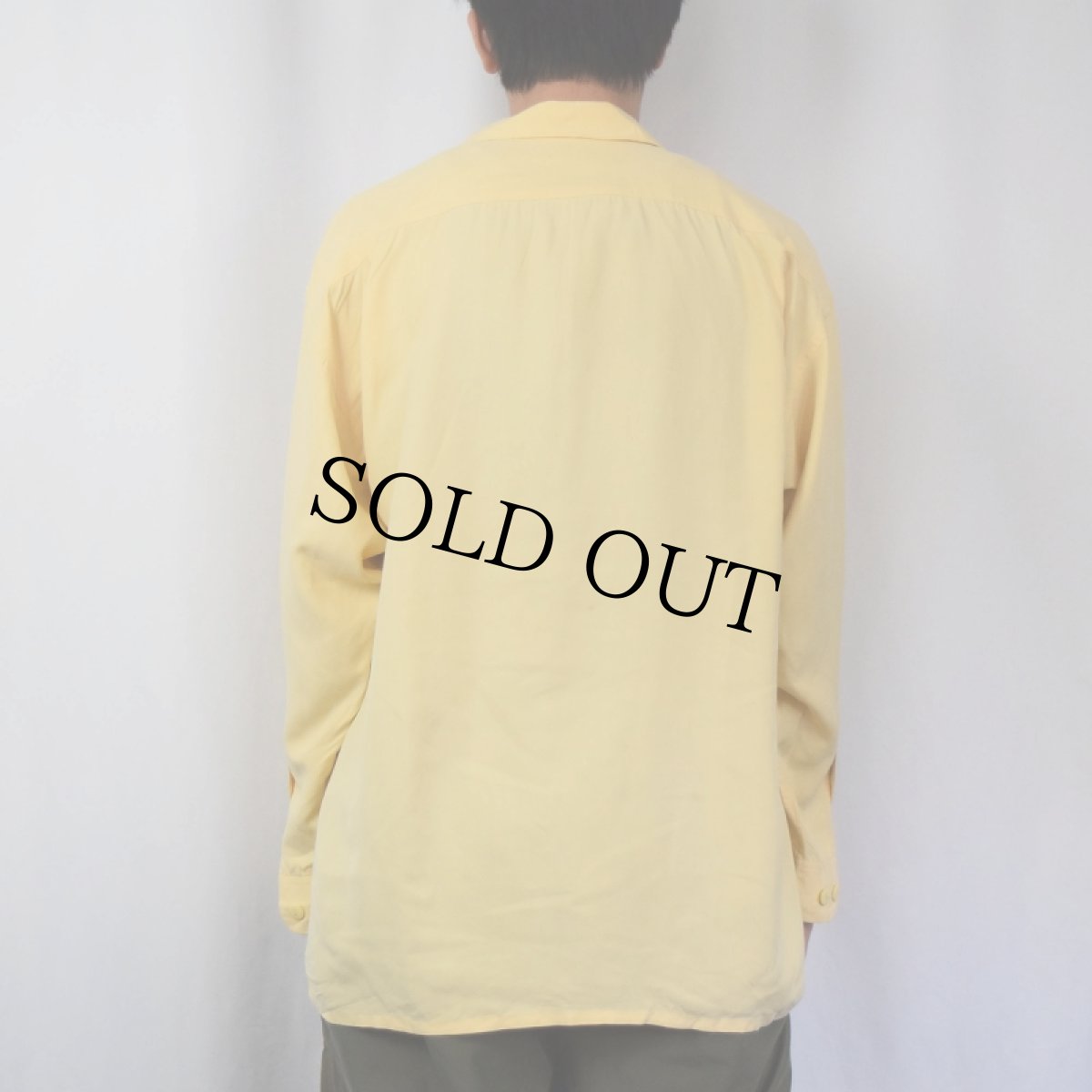 画像3: AnnTaylor. オープンカラーシルクシャツ L (3)