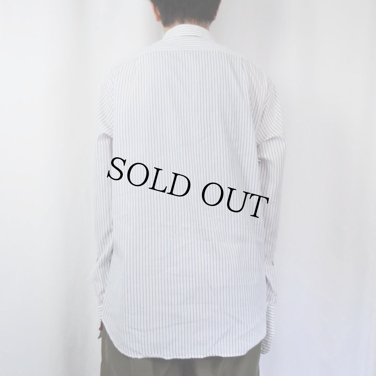 画像3: GIVENCHY ストライプ柄 ロゴ刺繍 コットン×ポリエステルシャツ SIZE42 (3)