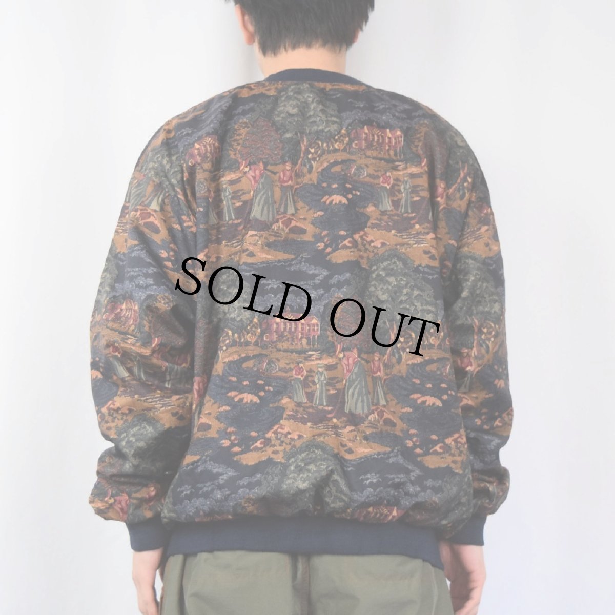 画像4: 90's roche USA製 リバーシブル ナイロンプルオーバー L (4)